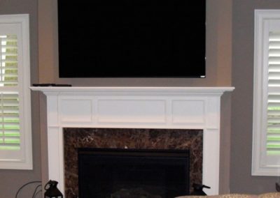 TV installation over fireplace, Chatham, NJ